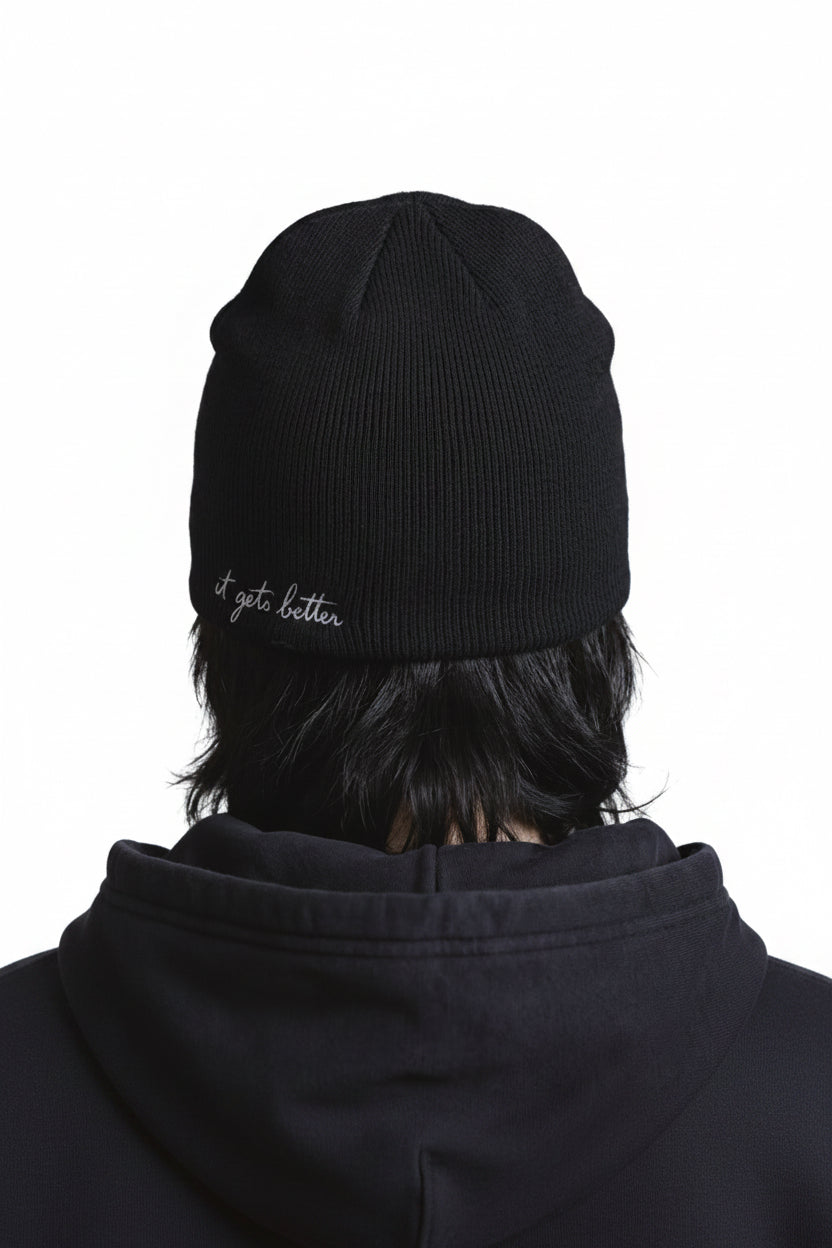 hw black beanie